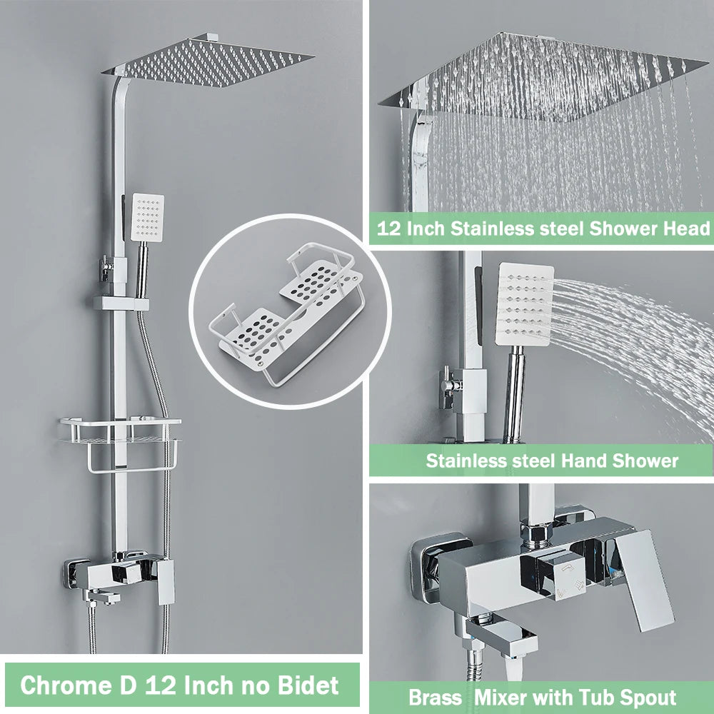 Sistema Completo de Banho com Bica e Rack - Casa589B