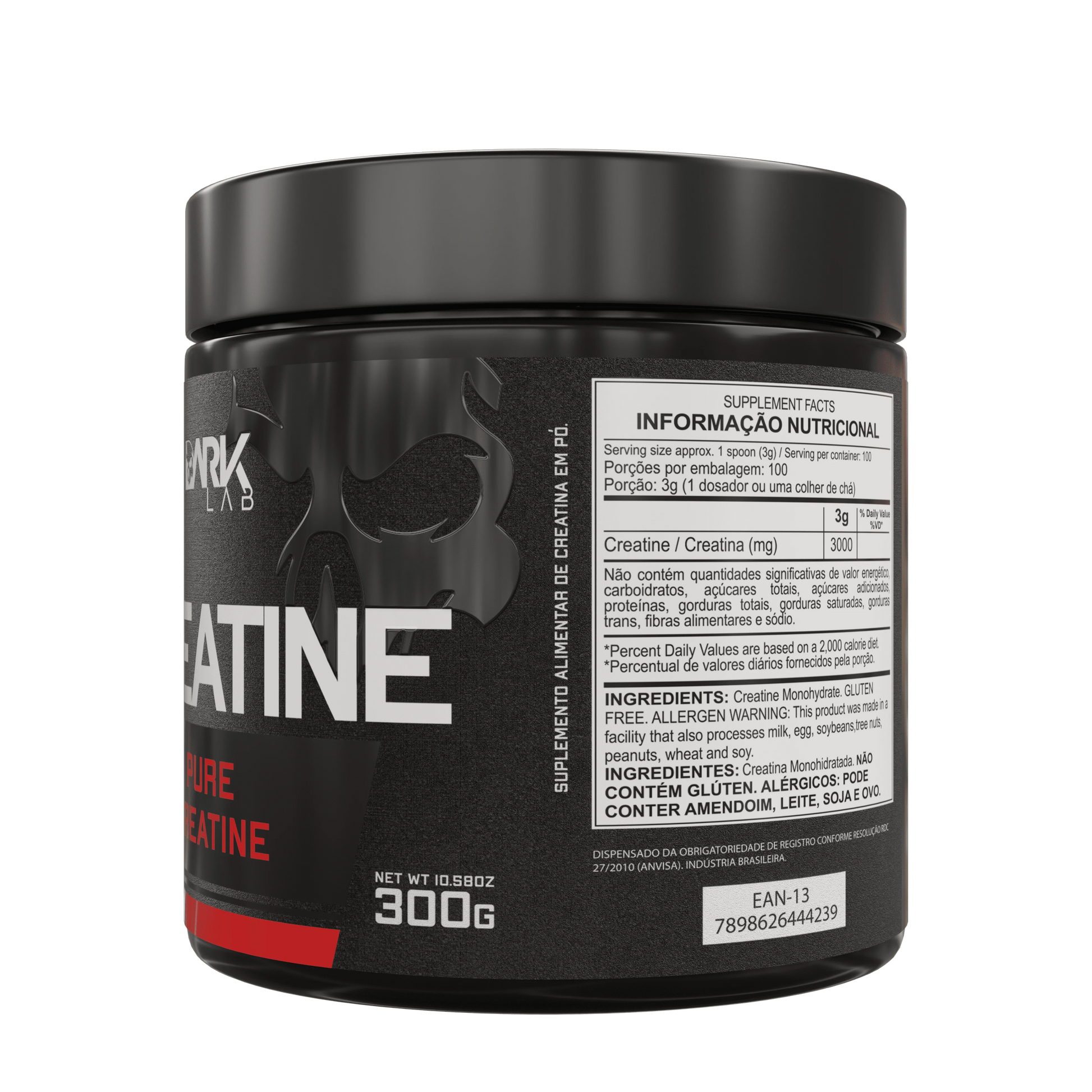 Creatine Pure 100% Monohydrate 150g/300g Dark Lab - Casa589B