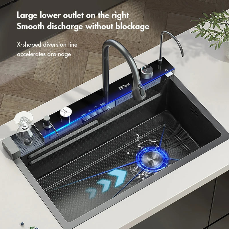 Cuba Gourmet Inox com Torneira Digital e Dispenser - Casa589B