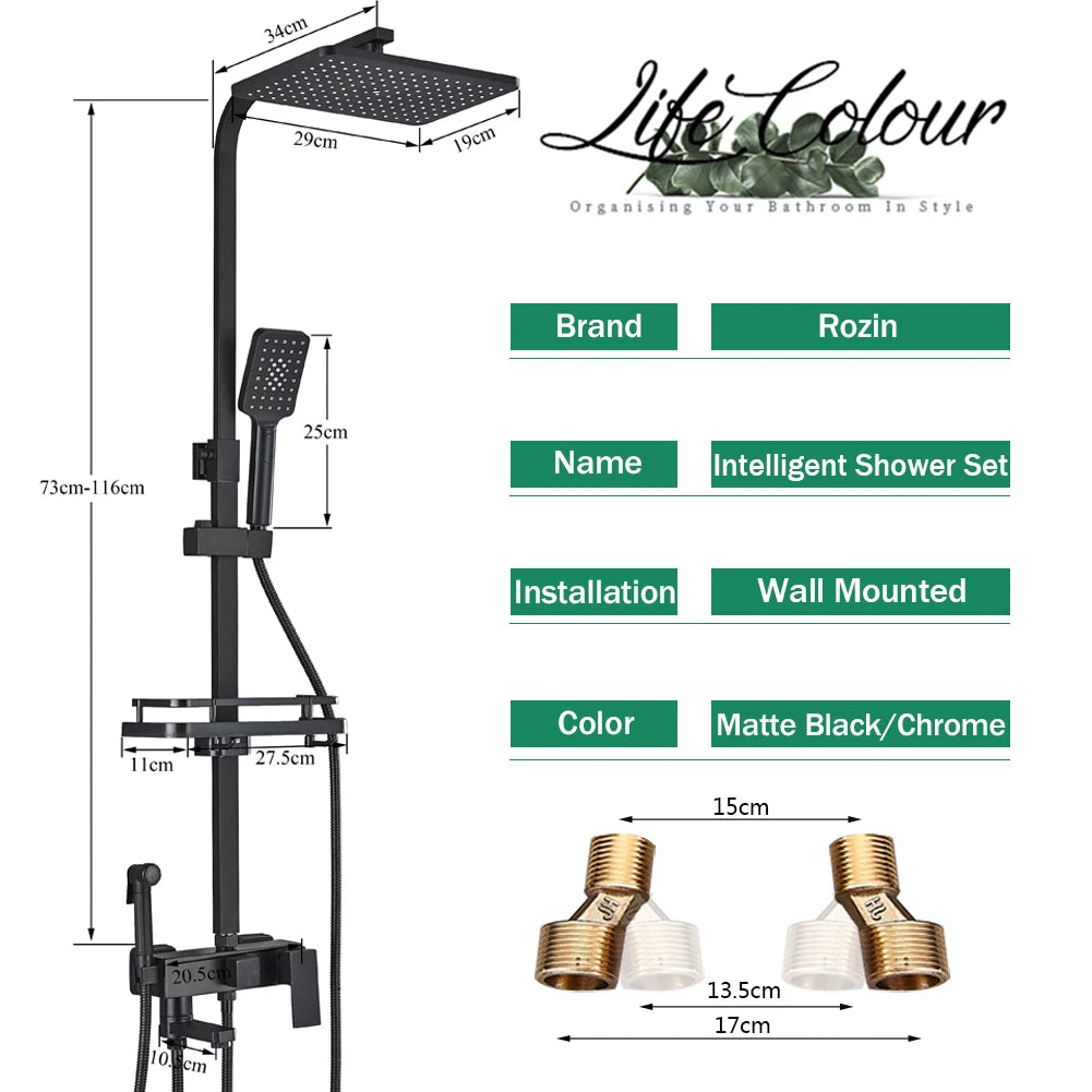 Sistema Completo de Banho com Bica e Rack - Casa589B