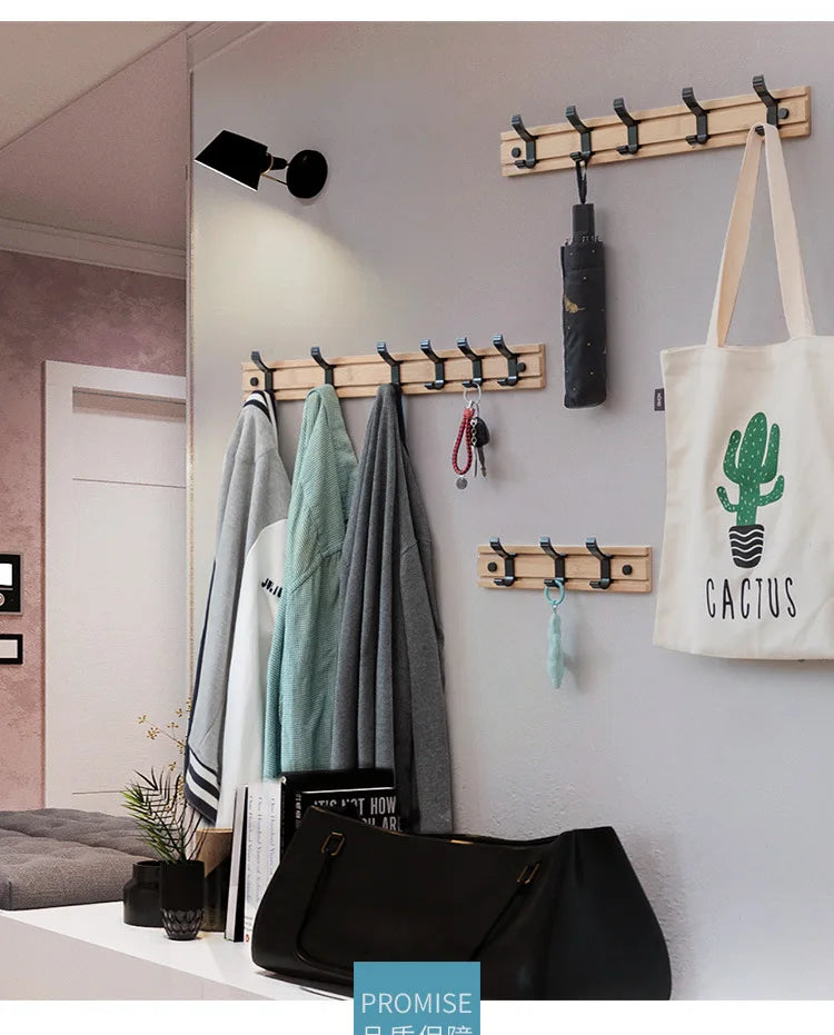 Cabideiro de Parede em Bambu Elegante - Casa589B